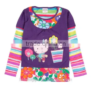 (F5717) 2016 New Nova Kids Wear Brand Baby Girls t Shirts Girls Casual t Shirts Children Clothes Fashion Kids Clothes t Shirts thumbnail-1