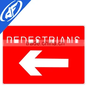 Reflective Adhesive Forbid Pedestrian Through Road Sign thumbnail-4