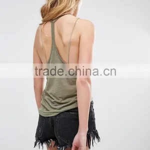 China Wholesale Women Clothes Tops Fashion Spaghetti Strap Tank Top thumbnail-4