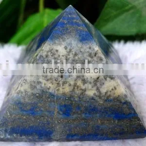 Natural Rock Lapis Lazuli Crystal Quartz Pyramid thumbnail-1