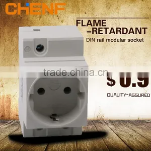 Hight Quality Chenf New Design 16A 110V/220V Din Rail Socket thumbnail-1