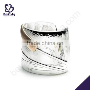 Wholesale Silver Exquisite Lion Head Bangle Bracelet thumbnail-1