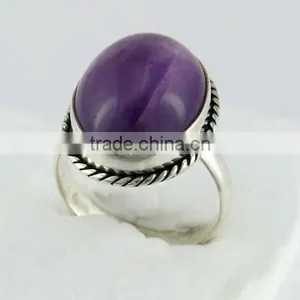Fabulous Purple Amethyst 925 Sterling Silver Ring, Indian Silver Jewelry, Online Silver Jewelry thumbnail-4