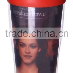 Colorful 14OZ Double Wall Plastic Coffee Cup With Inner Color-paper thumbnail-4