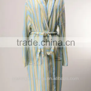 Colorful Cotton Terry Towelling Print Bathrobe for Men thumbnail-1