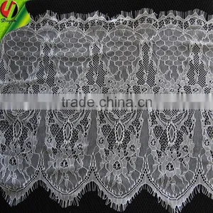 2015 New Design Fabric Nylon White Eyelash Lace thumbnail-1