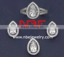 Classic 925 Silver Jewelry Set, Micro Pave Manufacture thumbnail-1