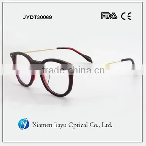 Thick Frame Glasses Handmade Acetate Oval Glasses thumbnail-1