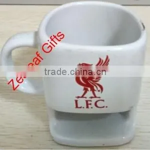 Coffee Mug With Cookie Holder, Ceramic Biscuit Mug, Mug With the Cookie Space Coffee Mugs thumbnail-3