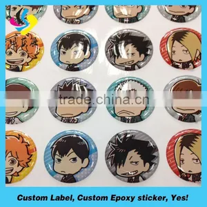 Free Promotional Cartoon Design Epoxy Resin Sticker for Kids Gift,classroom Decoration Sticker,machine Logo Sticker thumbnail-1