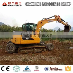 Wheel Crawler Excavator 8ton Earthmoving Digger Machine thumbnail-3