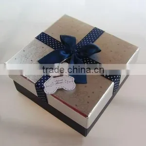 Wholesale Square Gift Paper Box With Ribbon,gift Box Design for Sale thumbnail-1