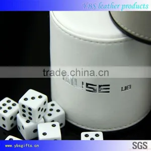 PU/PVC Leather Dice Cup Sieve Cup With Custom Logo thumbnail-3