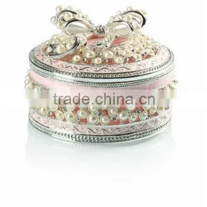 RORO Cherish Lifetime Pearl Enamel Metal Craft Jewel Box thumbnail-1