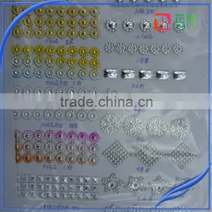 Strass for Shoes Hearts Rhinestone Mesh Raccoon Fur Strip Wedding Dress Lace Pink Color thumbnail-5
