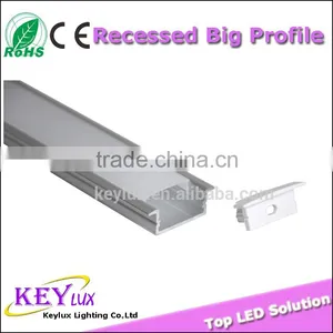 Surface Mounted 20.2 Width Aluminum Stair Profile For Double Row Strips thumbnail-1