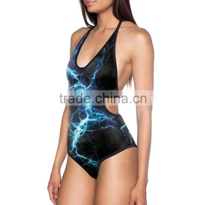 2016 Women Swimsuits 3D Print Hollow Beachwear Plus Size N2-278 thumbnail-1