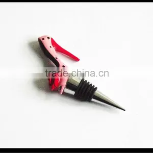 Resin and Metal Fashion Design Custom High Heel Shoe Wine Bottle Stopper thumbnail-5