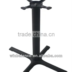 Cast Iron Black Cross Adjustable Height Table Base thumbnail-1