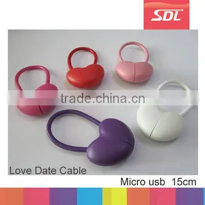 Hot Sale 15cm Mini Colorful Micro Usb Date Cable for Samsung , Cute Micro Usb Cable for Smartphone thumbnail-1