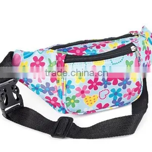 RETRO STYLE MULTI BLUETONE WEATHERPROOF FLOWER FLORAL HEART FESTIVAL BUM BAG thumbnail-3