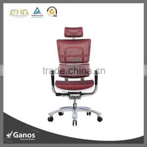 High Back Mesh Office Chair With Alloy Base thumbnail-3