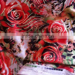 Gold Foil Velvet Fabric for Dress thumbnail-1