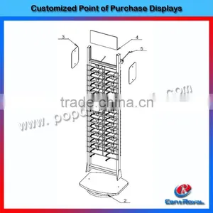 Two Sides Floor Rotating Glasses Display Stand thumbnail-1
