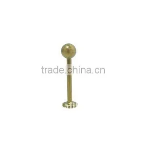 Gold Solid Titanium Monroe Labret Ring With Ball Body Jewelry thumbnail-1