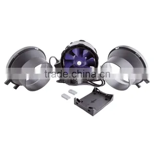 4" Hydroponics Grow Light Mixed Flow Inline Duct Fan Grow Room Tent Ventilation thumbnail-1