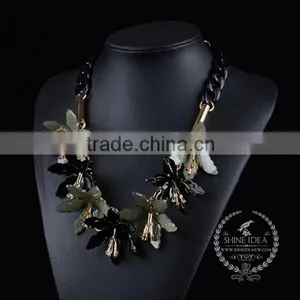 High Quality Vintage Style Flower Chunky Statement Necklace Tin Alloy Fashion Women Pendant Necklace 6390080 thumbnail-3