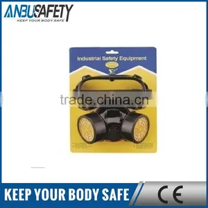 Half Face Double Cartridge Chemical Respirator With Goggles thumbnail-1