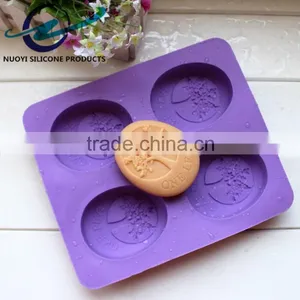 4 Cavities Tree Oval Soap Mold thumbnail-2