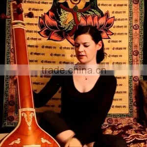 TANPURA Tambura WITH FIBER BOX Indian Musical Instrument Rajasthan India thumbnail-1