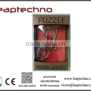 Mind Game Brain Teaser IQ Test Metal Wire Puzzles thumbnail-1