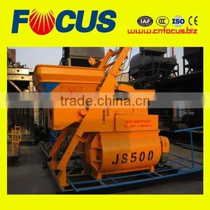 Compulsion Type 500L Electric Twin Horizontal Shaft Concrete Mixer Js500 thumbnail-2