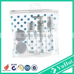 Hot Sell Plastic Travel Kit/travel Cosmetic Bottle Set With PVC Bag thumbnail-2
