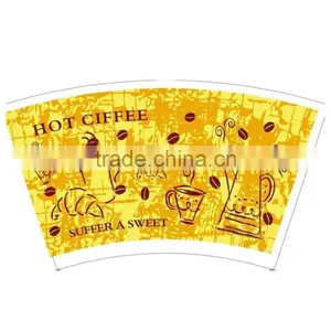 Wholesale Disposable Flexo Printing pe Coated Paper Cup Fan thumbnail-2