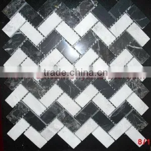 NATURAL JET BLACK MARBLE MOSAIC TILES thumbnail-2