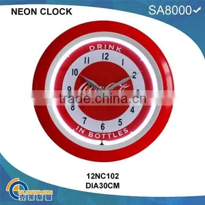 Neon Light Wall Clock thumbnail-2