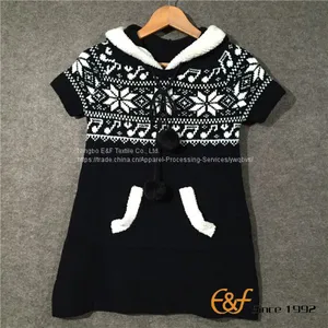 Long Section Sweater With Snowflake Jacquard for Girl thumbnail-1