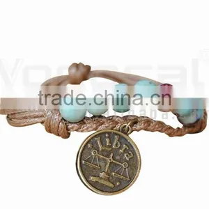 Handmade Wax Wire Ceramic Bead Bracelet thumbnail-1
