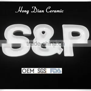 Design Ceramic Greek Alphabet Letter Dish,symbol Shape Ceramic Dish,s&p Dish thumbnail-1