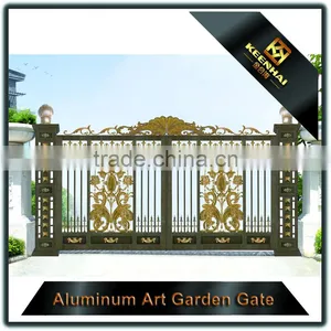 Color Painted Aluminum Front Yard Gate With Decorative Metal Artworks thumbnail-5