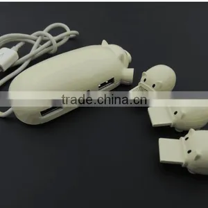 2015 Best Selling Pig Shape USB Hub Creative 3 USB Connect Computer USB Hub thumbnail-2