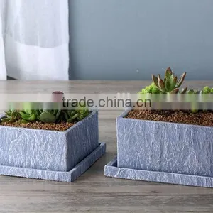 Hot Selling Modern Outdoor Garden Fiberglass Flower Pot Holder thumbnail-1