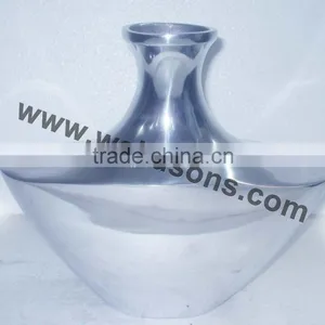 Home Decor Floor Vase , Antique Finish Vase , Tabletop Flower Vase , Metal Flower Antique Vase thumbnail-1