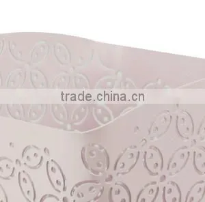 Arc-shape Metal Punched Decorative Trash Can For Home/Office thumbnail-3