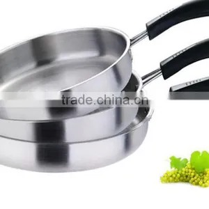 3 Pcs Stainless Steel Fry Pan/frying Pan Set thumbnail-1