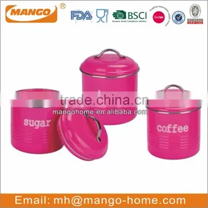 Custom Printed Kitchen Storage Tins Set of Three Metal Can thumbnail-5